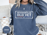 Disgruntled Old Vet Sweatshirt, Leave Me Alone Veteran Crewneck, Funny Military Gift for Retired Soldier, Sarcastic Grandpa Pullover