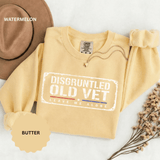 Disgruntled Old Vet Sweatshirt, Leave Me Alone Veteran Crewneck, Funny Military Gift for Retired Soldier, Sarcastic Grandpa Pullover