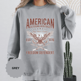American Veteran Heritage Sweatshirt, Freedom Defenders Crewneck, Patriotic Eagle Gift, Veterans Day or Military Retirement Pullover
