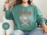 American Veteran Heritage Sweatshirt, Freedom Defenders Crewneck, Patriotic Eagle Gift, Veterans Day or Military Retirement Pullover