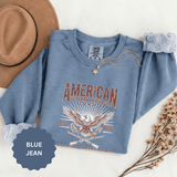 American Veteran Heritage Sweatshirt, Freedom Defenders Crewneck, Patriotic Eagle Gift, Veterans Day or Military Retirement Pullover