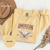 American Veteran Heritage Sweatshirt, Freedom Defenders Crewneck, Patriotic Eagle Gift, Veterans Day or Military Retirement Pullover