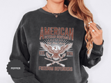 American Veteran Heritage Sweatshirt, Freedom Defenders Crewneck, Patriotic Eagle Gift, Veterans Day or Military Retirement Pullover