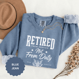 Retired From Service Not From Duty Sweatshirt, Military Retirement Crewneck, Veteran Gift, Patriotic Eagle Veterans Day Pullover for Retiree