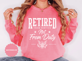 Retired From Service Not From Duty Sweatshirt, Military Retirement Crewneck, Veteran Gift, Patriotic Eagle Veterans Day Pullover for Retiree