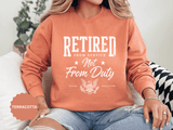 Retired From Service Not From Duty Sweatshirt, Military Retirement Crewneck, Veteran Gift, Patriotic Eagle Veterans Day Pullover for Retiree