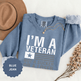 I'm a Veteran Not a Sucker or Loser Sweatshirt, Bold Military Crewneck, Patriotic Veteran Gift, Retired Soldier Veterans Day Pullover