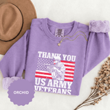 Thank You US Army Veterans Sweatshirt, Patriotic Soldier Crewneck, Military Appreciation Gift, American Flag Pullover for Veterans Day
