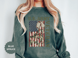 US Army Veteran Sweatshirt, American Flag Camo Crewneck, Military Dog Tag Pullover, Patriotic Soldier Gift, Retirement or Veterans Day Top