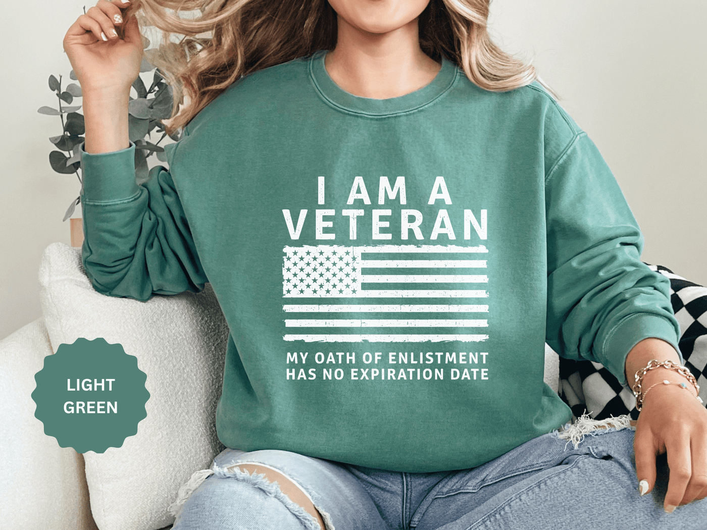 I Am a Veteran Sweatshirt, My Oath Has No Expiration Date Crewneck, Patriotic Military Gift, Veterans Day Pullover for Retired Soldier