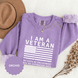 I Am a Veteran Sweatshirt, My Oath Has No Expiration Date Crewneck, Patriotic Military Gift, Veterans Day Pullover for Retired Soldier