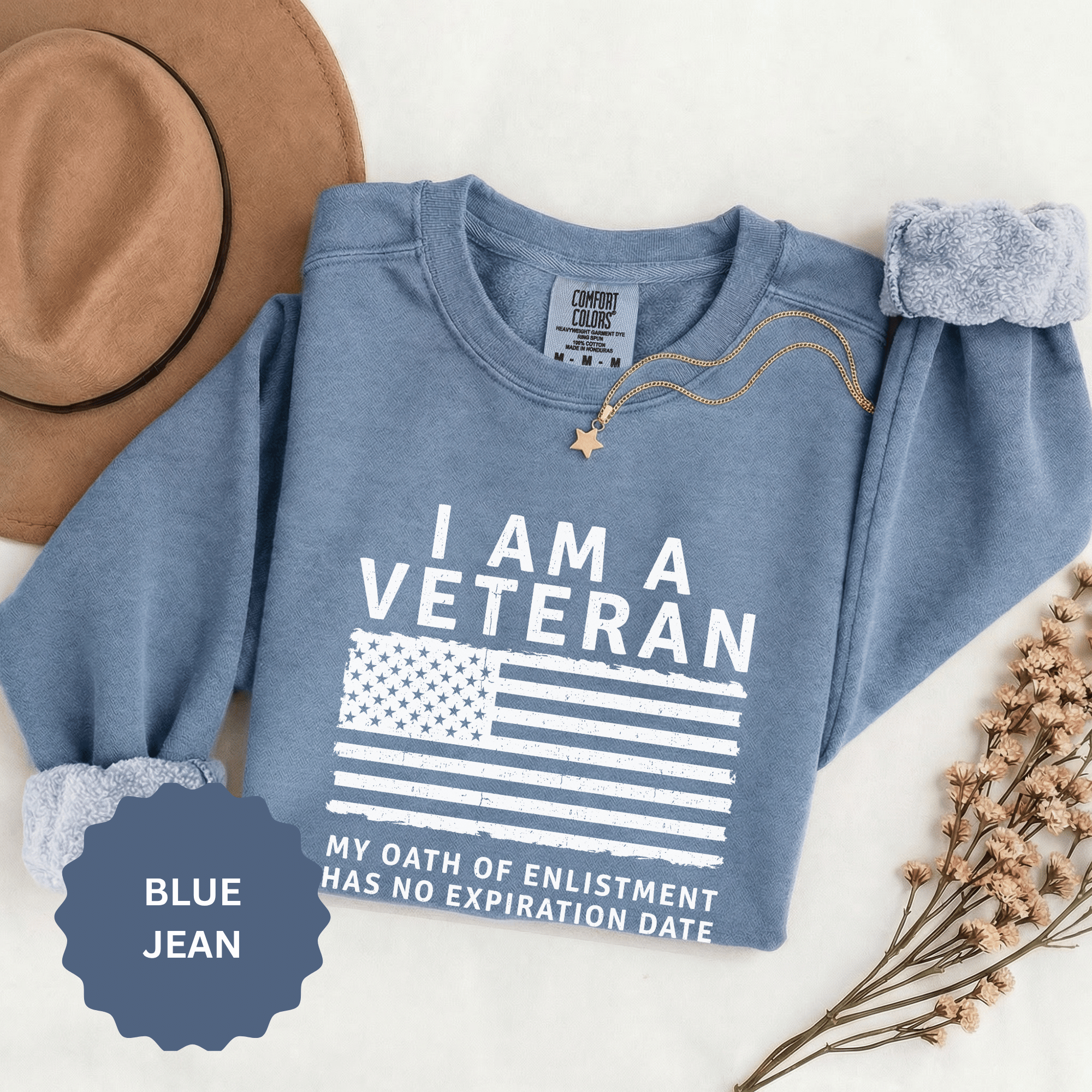 I Am a Veteran Sweatshirt, My Oath Has No Expiration Date Crewneck, Patriotic Military Gift, Veterans Day Pullover for Retired Soldier