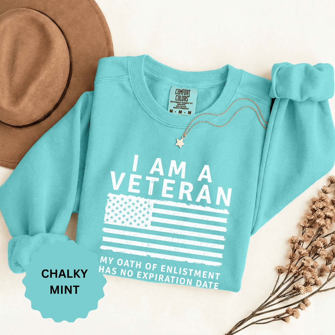 I Am a Veteran Sweatshirt, My Oath Has No Expiration Date Crewneck, Patriotic Military Gift, Veterans Day Pullover for Retired Soldier