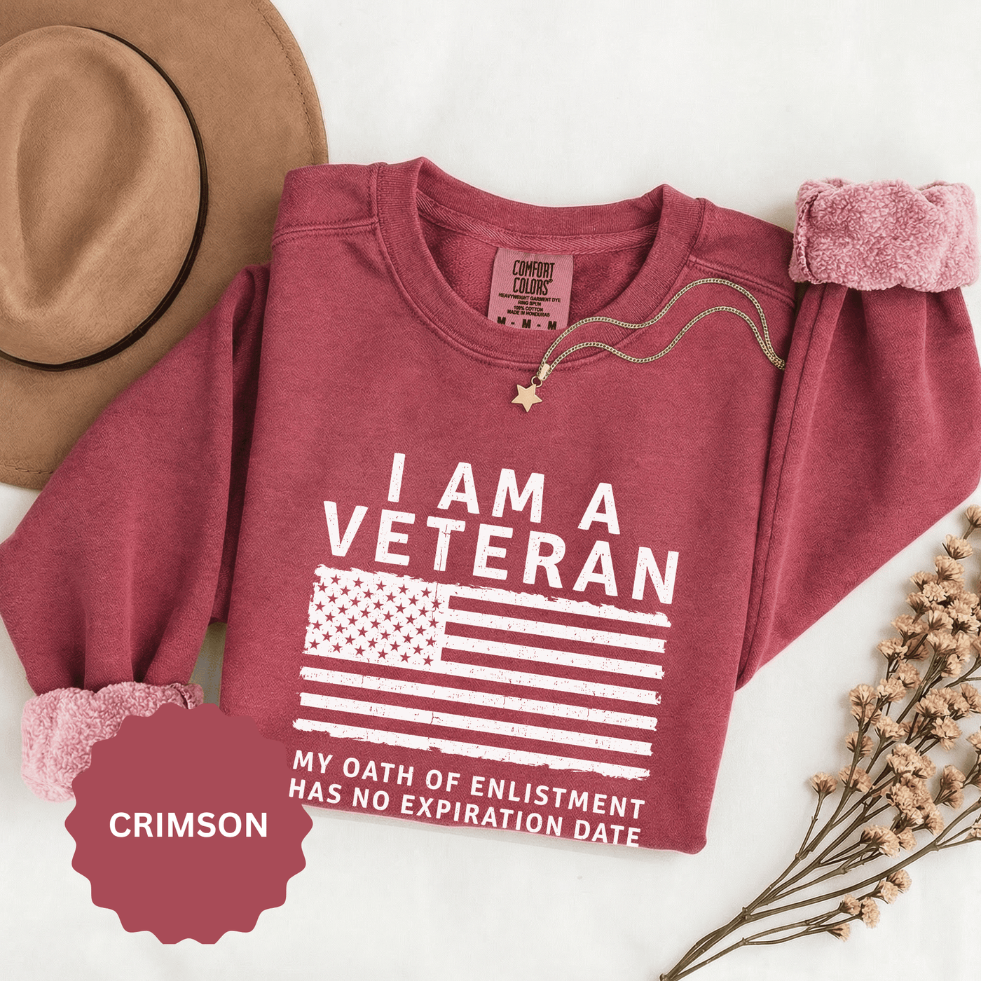I Am a Veteran Sweatshirt, My Oath Has No Expiration Date Crewneck, Patriotic Military Gift, Veterans Day Pullover for Retired Soldier