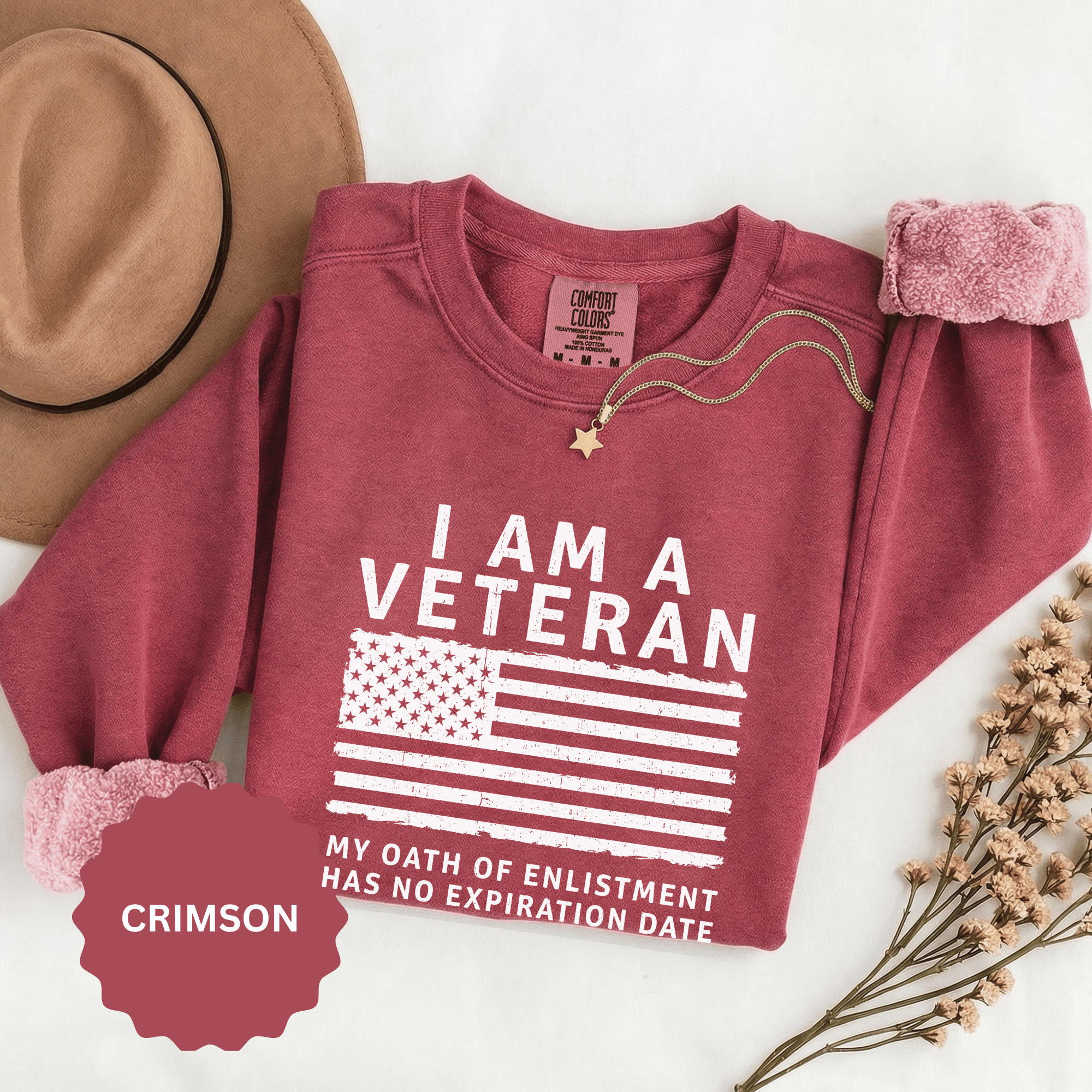I Am a Veteran Sweatshirt, My Oath Has No Expiration Date Crewneck, Patriotic Military Gift, Veterans Day Pullover for Retired Soldier