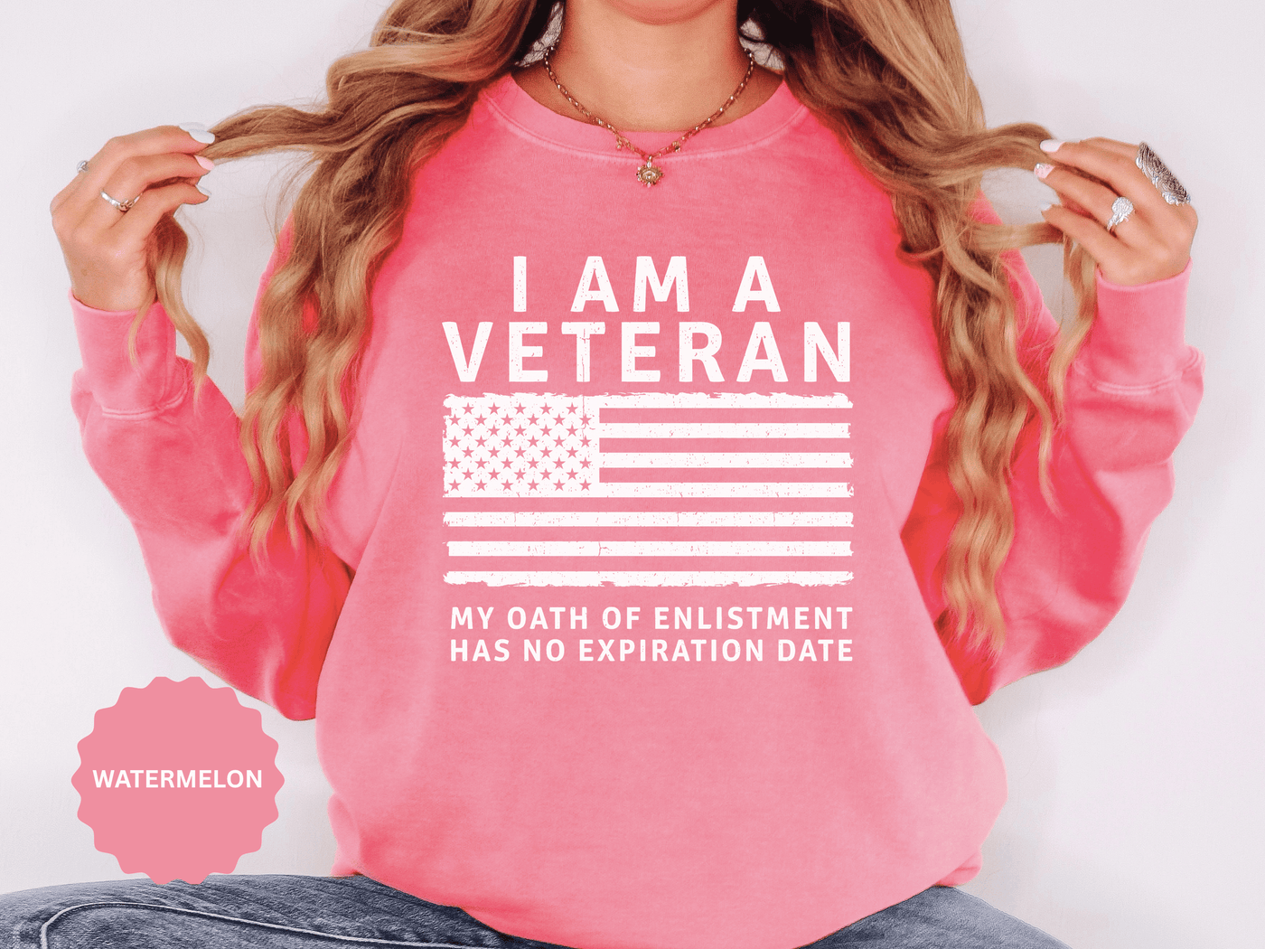 I Am a Veteran Sweatshirt, My Oath Has No Expiration Date Crewneck, Patriotic Military Gift, Veterans Day Pullover for Retired Soldier