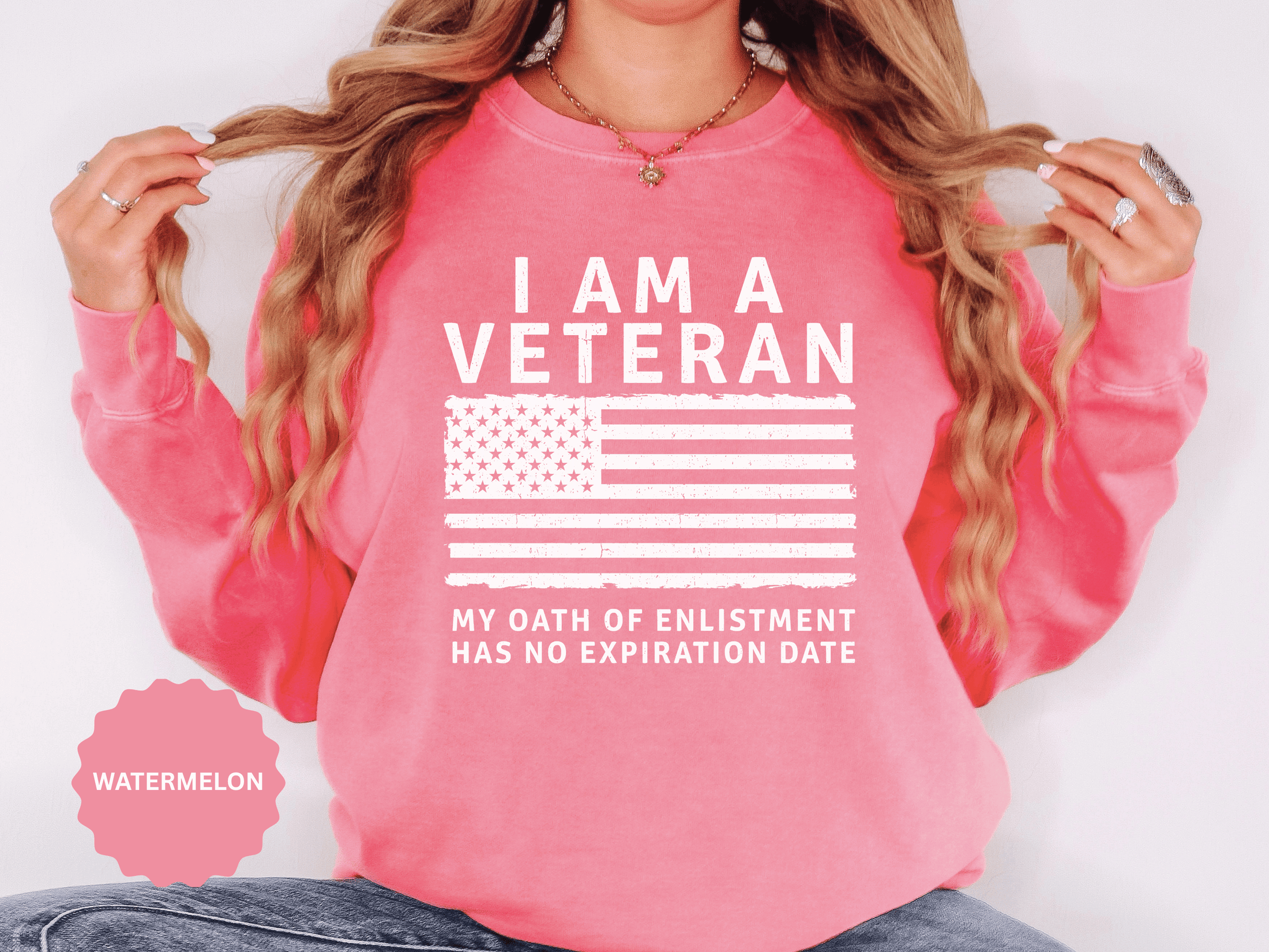 I Am a Veteran Sweatshirt, My Oath Has No Expiration Date Crewneck, Patriotic Military Gift, Veterans Day Pullover for Retired Soldier