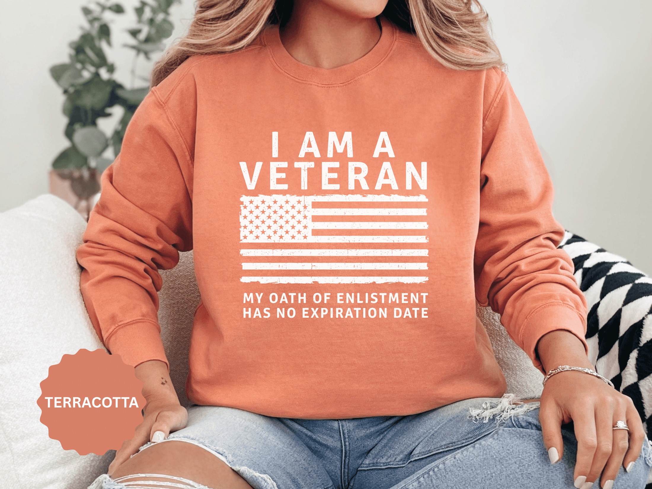 I Am a Veteran Sweatshirt, My Oath Has No Expiration Date Crewneck, Patriotic Military Gift, Veterans Day Pullover for Retired Soldier