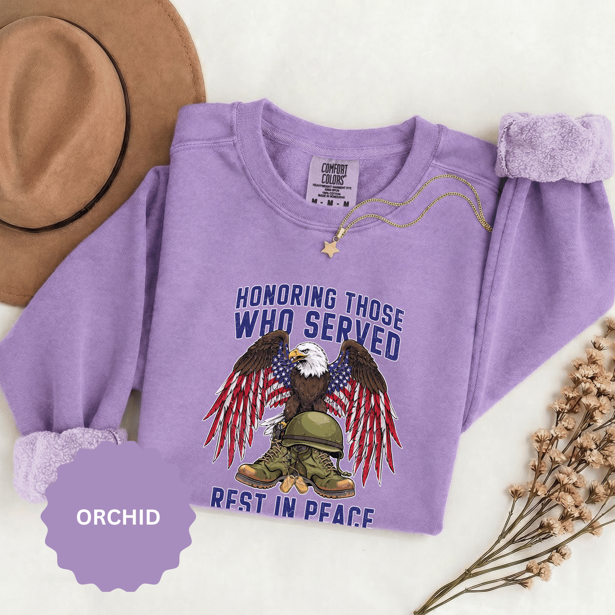 Honoring Those Who Served Sweatshirt, Military Memorial Crewneck, Fallen Soldier Tribute, Veteran Remembrance Gift, Patriotic Eagle Top