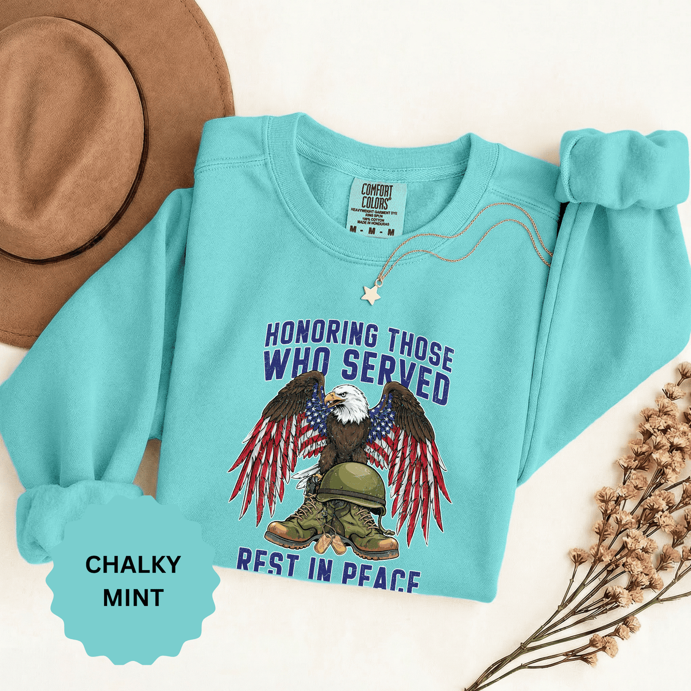 Honoring Those Who Served Sweatshirt, Military Memorial Crewneck, Fallen Soldier Tribute, Veteran Remembrance Gift, Patriotic Eagle Top