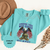 Honoring Those Who Served Sweatshirt, Military Memorial Crewneck, Fallen Soldier Tribute, Veteran Remembrance Gift, Patriotic Eagle Top