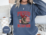 Proud Military Mom Sweatshirt, Patriotic Army Mom Pullover, Gift for Military Mother, Deployment Homecoming Crewneck, Flag Floral Top