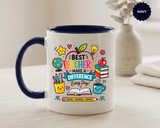 Best Teacher Appreciation Mug, Teachers Make a Difference Coffee Cup, Thank You Gift for Educator, End of Year or Christmas Keepsake