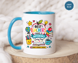 Best Teacher Appreciation Mug, Teachers Make a Difference Coffee Cup, Thank You Gift for Educator, End of Year or Christmas Keepsake