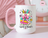 Teaching Is a Work of Heart Mug, Teacher Appreciation Coffee Cup, Thank You Gift for Educator, End of Year Classroom Keepsake for Her