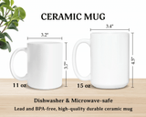 Personalized Floral Name Mug, Custom Wildflower Coffee Cup for Her, Birthday Gift for Women, Botanical Friend or Coworker Keepsake