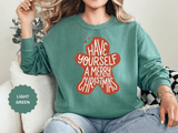 Have Yourself a Merry Christmas Sweatshirt, Gingerbread Cookie Crewneck, Cute Holiday Baking Pullover, Christmas Gift for Baker or Teacher