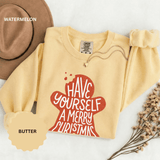 Have Yourself a Merry Christmas Sweatshirt, Gingerbread Cookie Crewneck, Cute Holiday Baking Pullover, Christmas Gift for Baker or Teacher