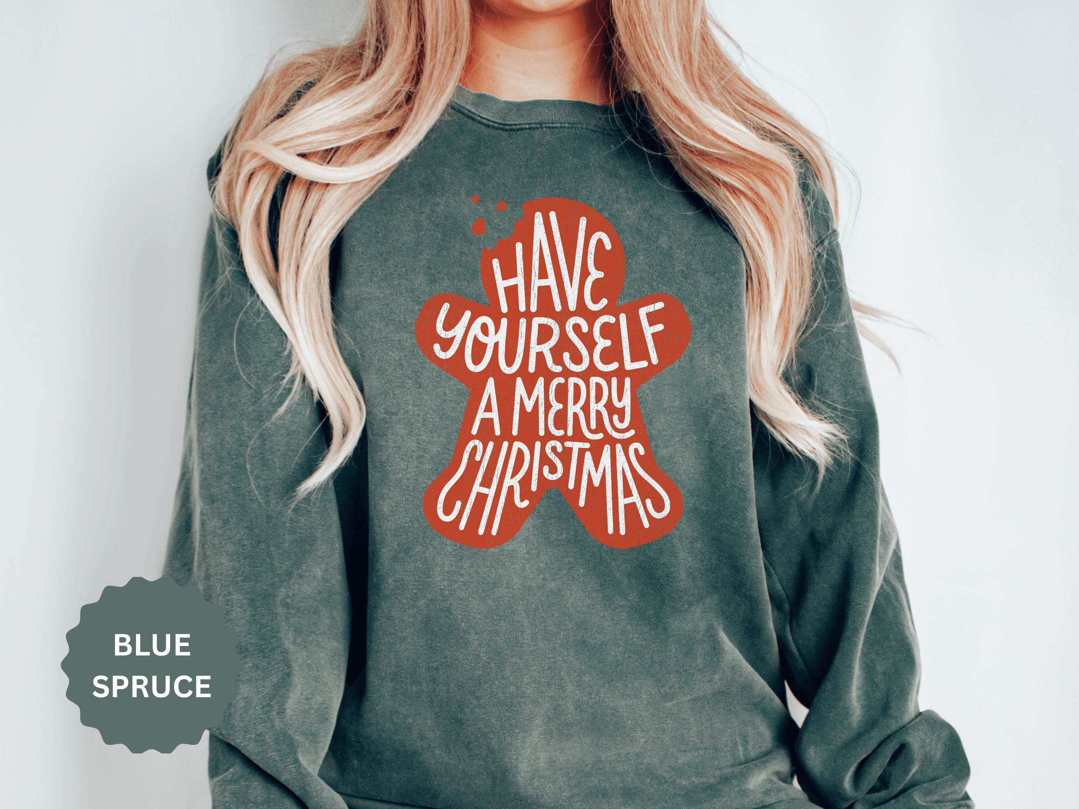 Have Yourself a Merry Christmas Sweatshirt, Gingerbread Cookie Crewneck, Cute Holiday Baking Pullover, Christmas Gift for Baker or Teacher
