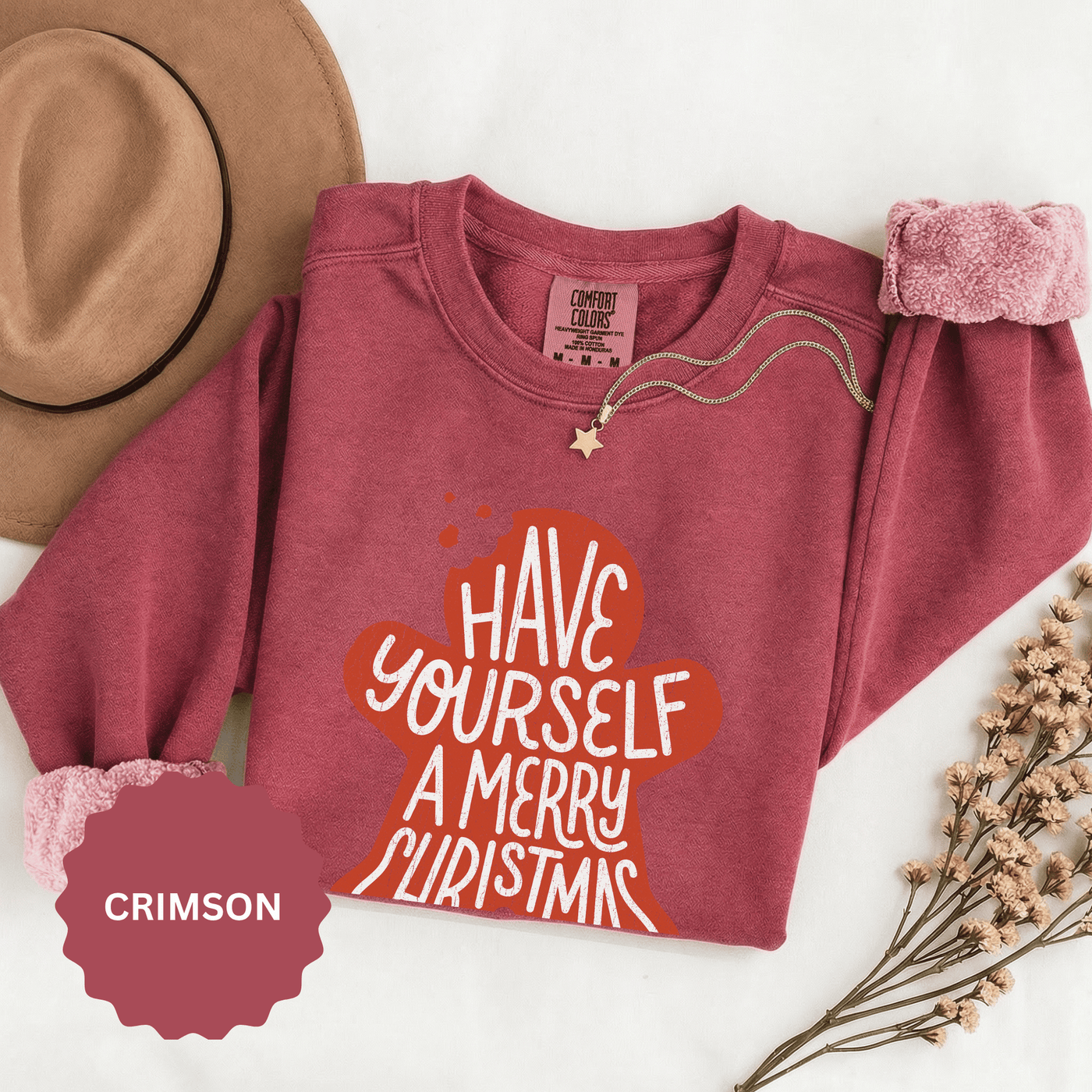 Have Yourself a Merry Christmas Sweatshirt, Gingerbread Cookie Crewneck, Cute Holiday Baking Pullover, Christmas Gift for Baker or Teacher
