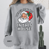 There's Some Ho's in This House Sweatshirt, Funny Santa Christmas Crewneck, Adult Holiday Party Pullover, Naughty Gift for Friends