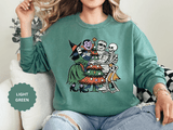Spooky Christmas Sweatshirt, Halloween Holiday Mashup Crewneck, Witch Vampire Mummy Skeleton Pullover, Gothic Xmas Gift for Horror Fan