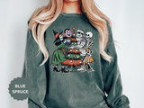 Spooky Christmas Sweatshirt, Halloween Holiday Mashup Crewneck, Witch Vampire Mummy Skeleton Pullover, Gothic Xmas Gift for Horror Fan