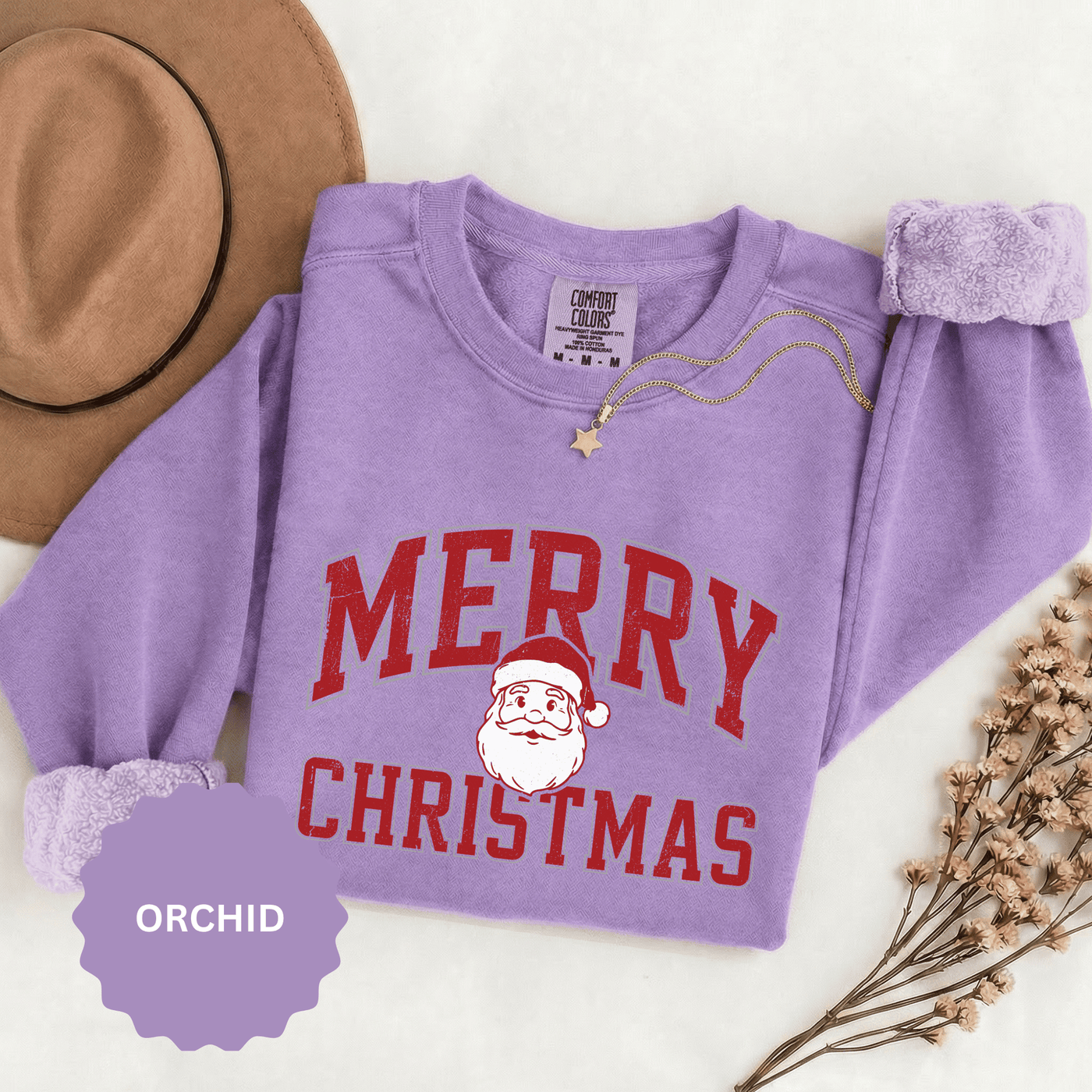 Merry Christmas Santa Sweatshirt, Vintage Holiday Crewneck, Festive Christmas Party Pullover, Retro Santa Claus Gift for Family Photos