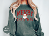 Merry Christmas Santa Sweatshirt, Vintage Holiday Crewneck, Festive Christmas Party Pullover, Retro Santa Claus Gift for Family Photos
