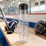 Hockey Water Bottle, Transparent Water Bottle for Hockey Players, Hockey Fan Gift, Sports Bottle for Athletes, Hockey Mom Gift