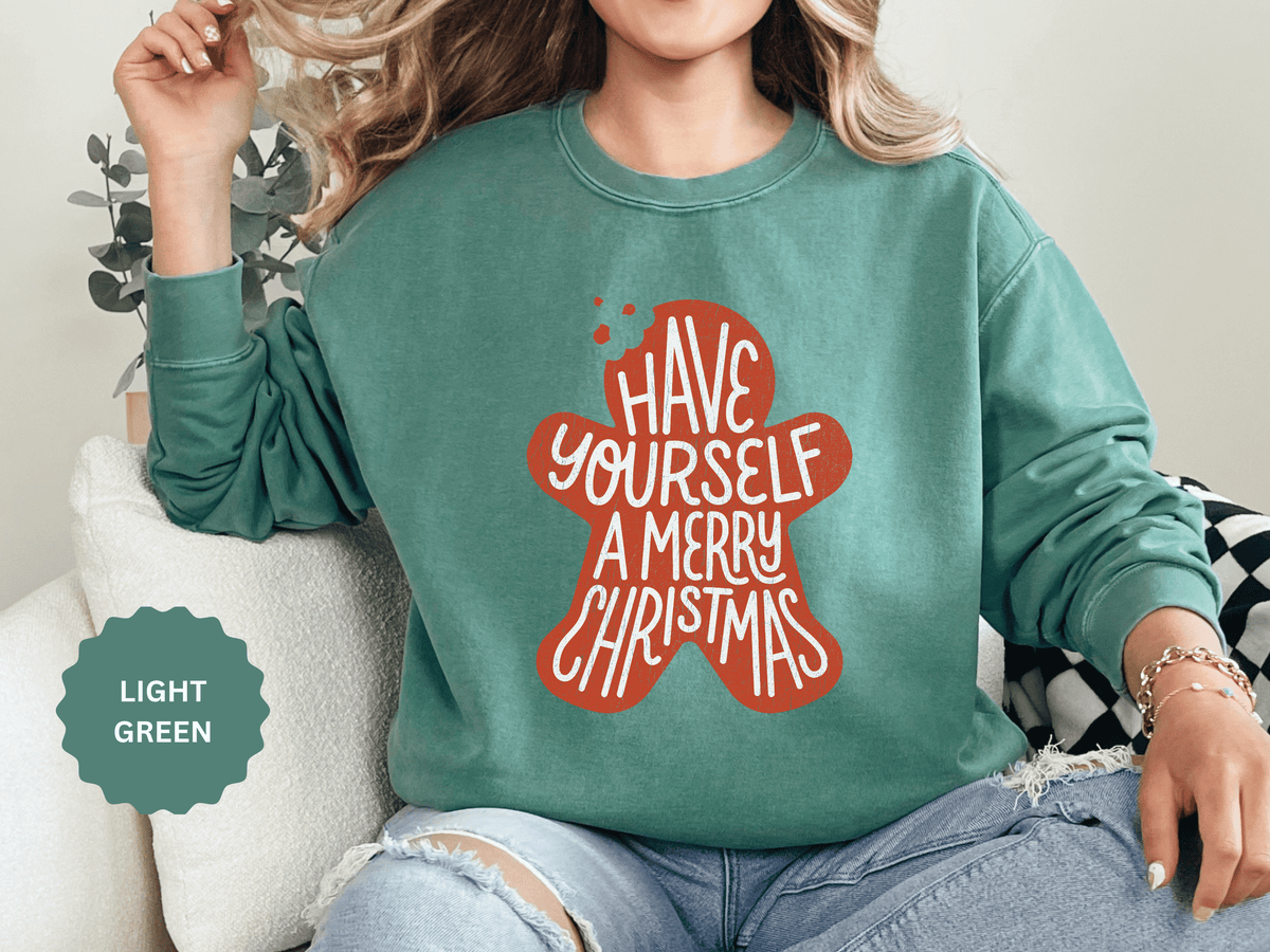Have Yourself a Merry Christmas Shirt, Gingerbread Cookie T-Shirt, Cute Holiday Baking Tee, Christmas Gift for Baker, Mom or Teacher