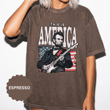 Abraham Lincoln Guitar Shirt, Funny This Is America Graphic, Gift for History Teachers and Music Lovers, Fourth of July Party Outfit