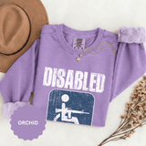 Disabled Veteran Sweatshirt, Distressed Wheelchair and Rifle Graphic, Military Service Pride, Veterans Day Gift and Everyday Casual Wear