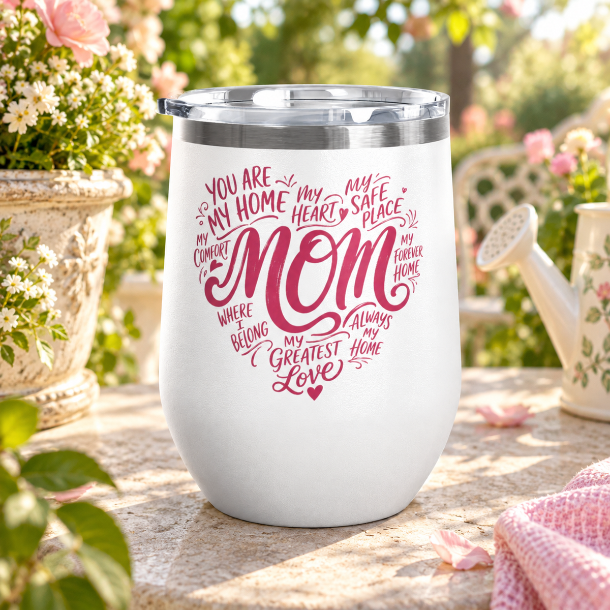 Mom Wine Tumbler Gift, Mothers Day Wine Cup, Heartfelt Gift for Mom, Mom Appreciation Gift, Mother Birthday Present, Wine Lover Gift