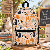Cat Kids Backpack, Cute Kitty School Bag, Cat Lover Backpack for Boys and Girls, Back to School Book Bag, Preschool Gift