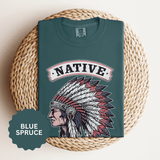 Native American Headdress Shirt, Patriotic USA Graphic Tee, Vintage American Eagle Style, Western Americana Gift, Fourth of July Shirt