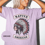 Native American Headdress Shirt, Patriotic USA Graphic Tee, Vintage American Eagle Style, Western Americana Gift, Fourth of July Shirt