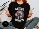 Native American Headdress Shirt, Patriotic USA Graphic Tee, Vintage American Eagle Style, Western Americana Gift, Fourth of July Shirt