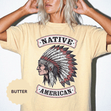 Native American Headdress Shirt, Patriotic USA Graphic Tee, Vintage American Eagle Style, Western Americana Gift, Fourth of July Shirt