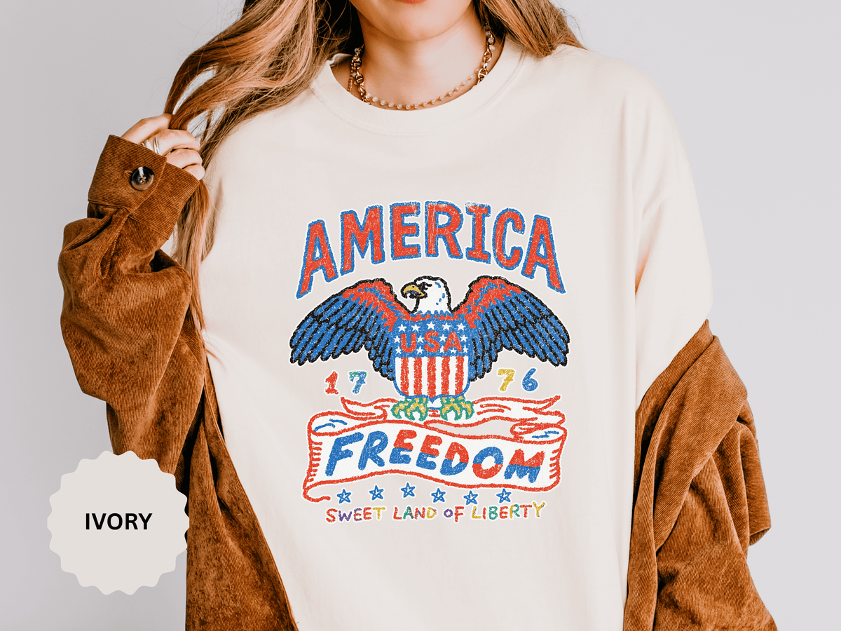 American Eagle Shirt, Patriotic USA Graphic Tee, Vintage Americana T Shirt, Fourth of July Outfit, American Pride Gift for Men and Women